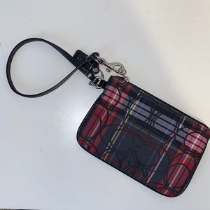COACH Tartan Plaid Wristlet